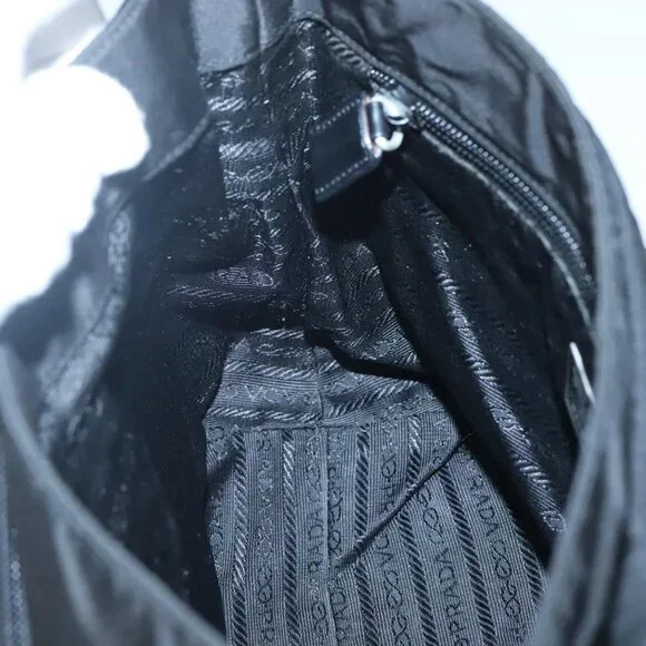 PRADA Shoulder Bag Nylon Black Silver Auth 122318 - Picture 11 of 16